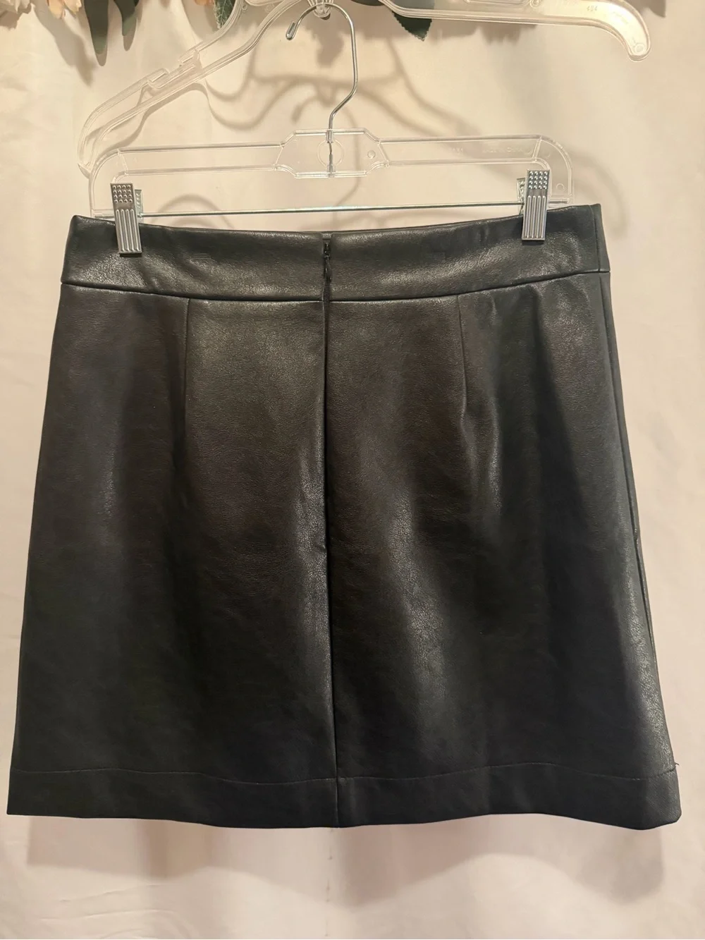 Classic Chocolate Brown Faux Leather Mini Skirt